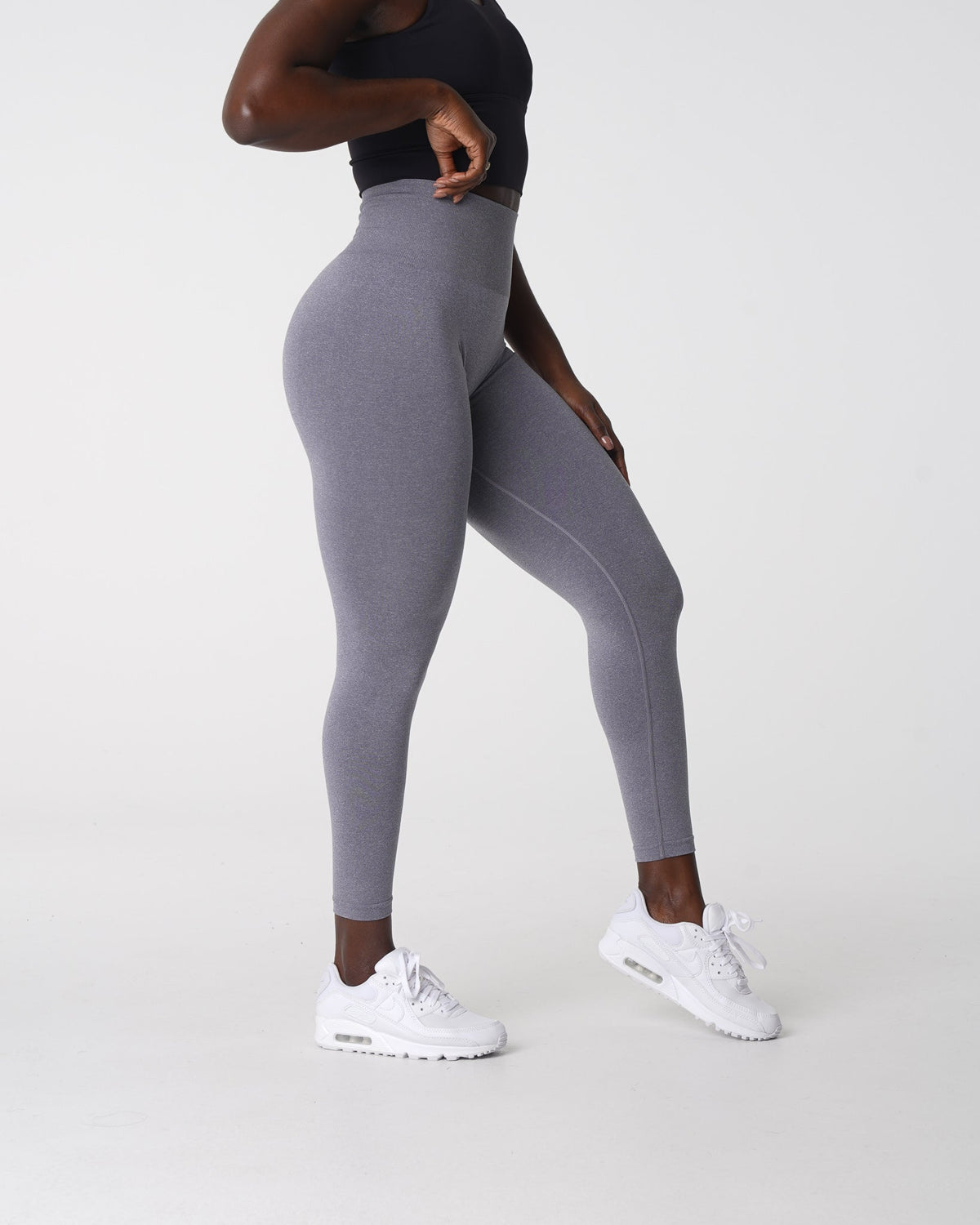 Women Grey NV Seamless Leggings | NVGTN