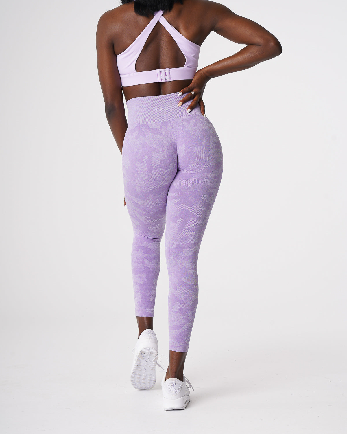 Women Lilac Camo Seamless Leggings | NVGTN