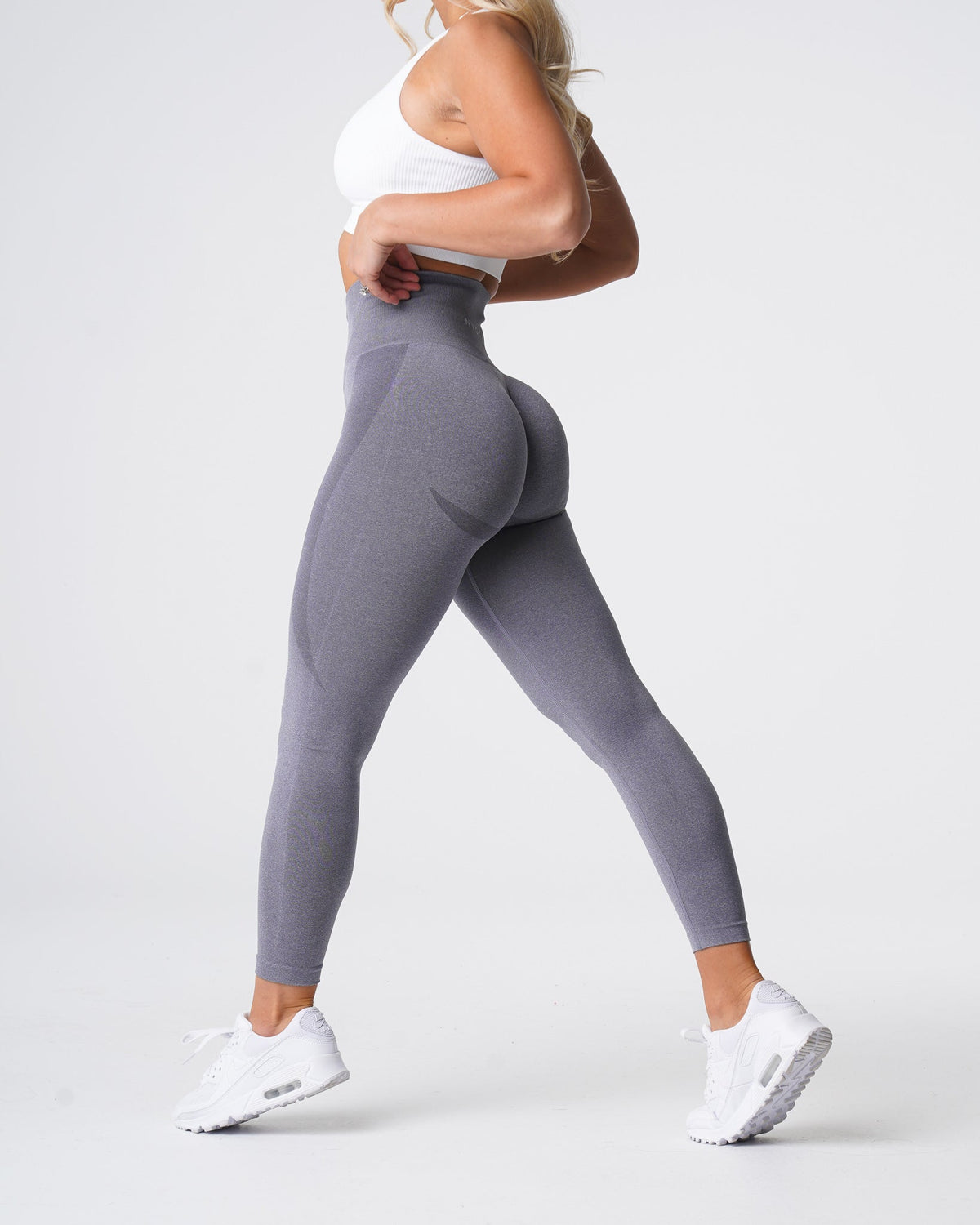 Women Grey Contour Seamless Leggings | NVGTN