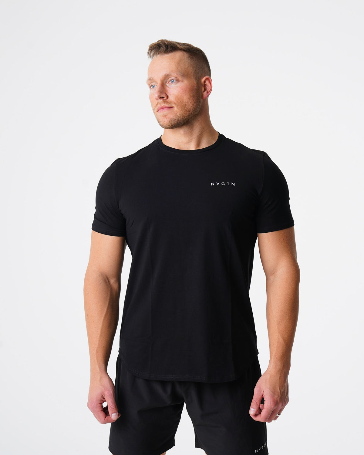 Men Black Pulse Fitted Tee | NVGTN