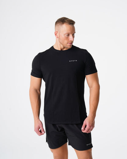 Men Black Pulse Fitted Tee | NVGTN