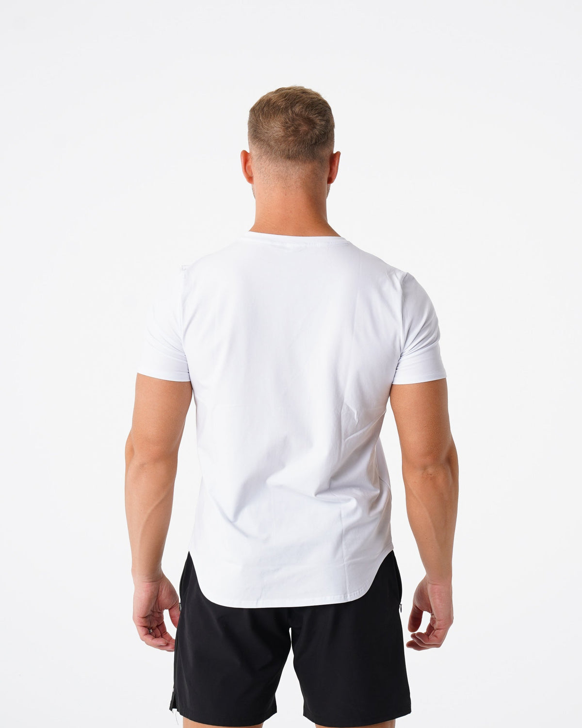 Men White Pulse Fitted Tee | NVGTN
