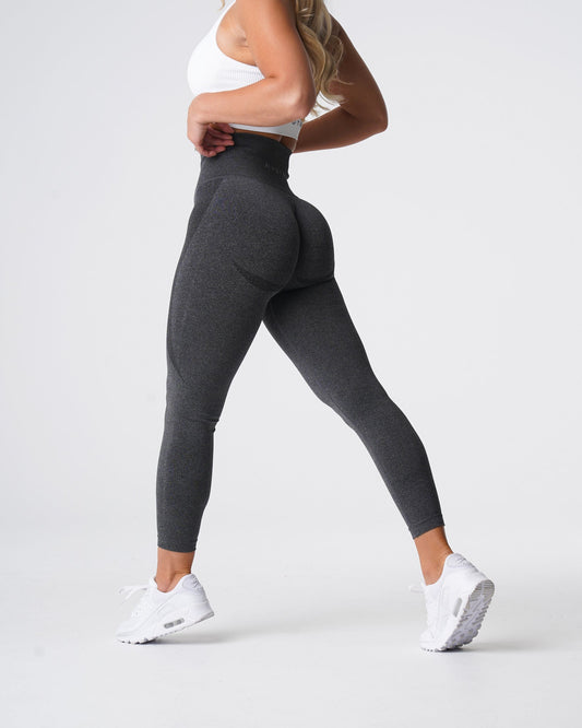 Women Black Speckled Contour Seamless Leggings | NVGTN