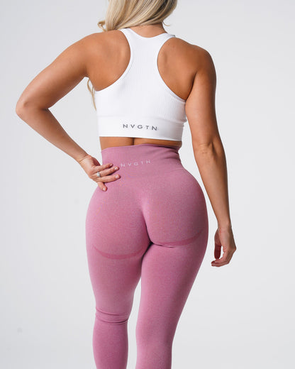 Women Pastel Pink Contour Seamless Leggings | NVGTN