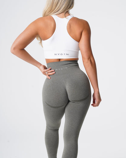 Women Khaki Green Contour Seamless Leggings | NVGTN