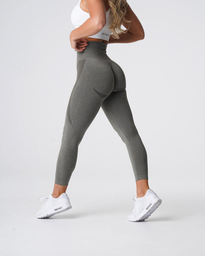 Women Khaki Green Contour Seamless Leggings | NVGTN