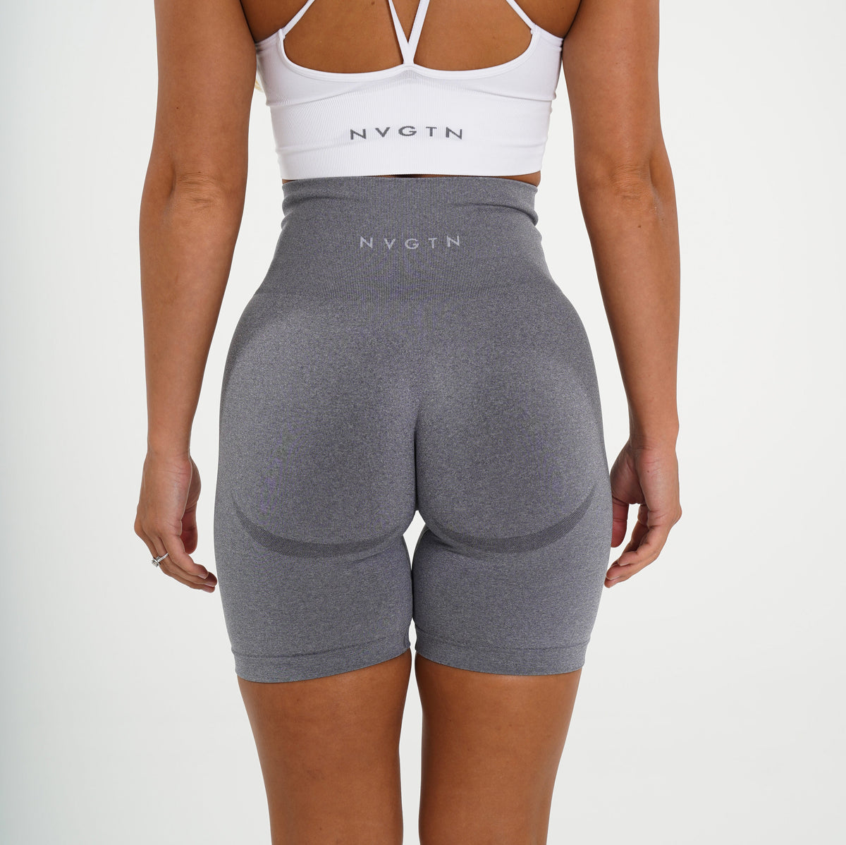 Women Grey Biker Shorts | NVGTN