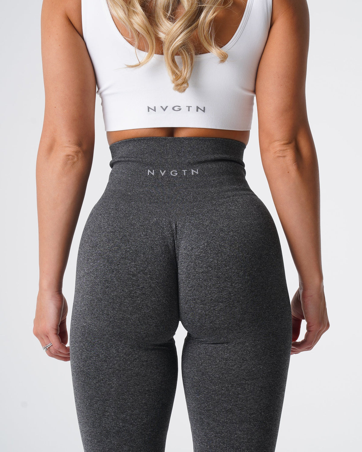 Women Black Speckled NV Seamless Leggings | NVGTN