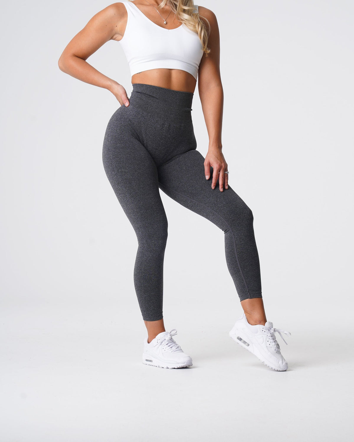 Women Black Speckled NV Seamless Leggings | NVGTN