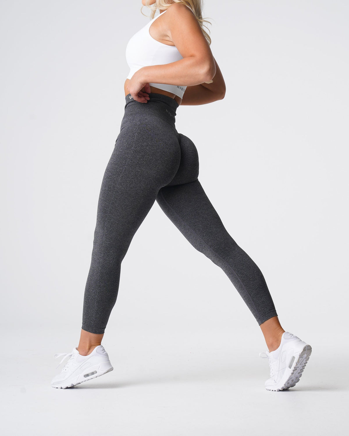 Women Black Speckled NV Seamless Leggings | NVGTN