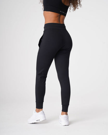 Women Jet Black Joggers | NVGTN