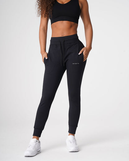 Women Jet Black Joggers | NVGTN