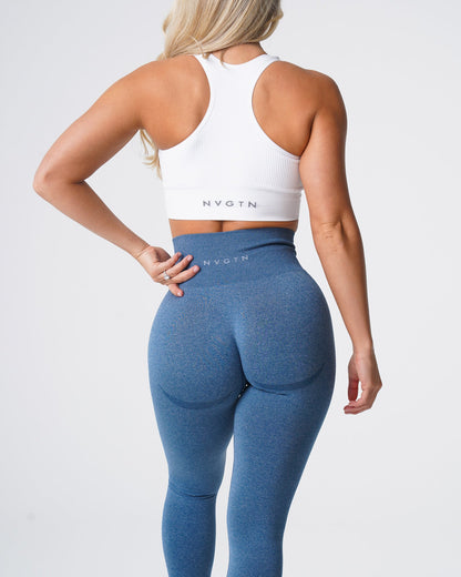 Women Slate Blue Contour Seamless Leggings | NVGTN