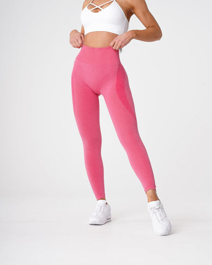 Women Hot Pink Contour Seamless Leggings | NVGTN