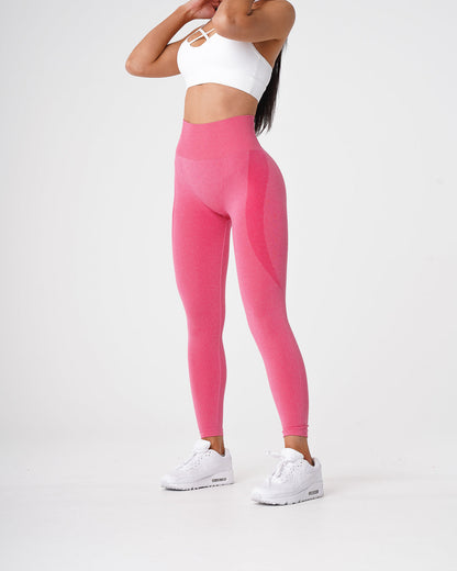 Women Hot Pink Contour Seamless Leggings | NVGTN