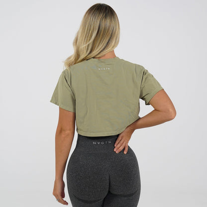 Women Army Green Everyday Tee | NVGTN