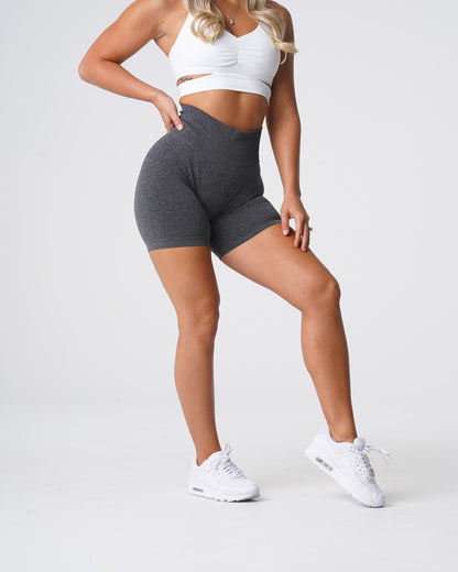 Women Black Speckled Pro Seamless Shorts | NVGTN