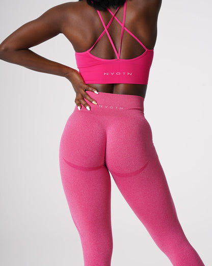 Women Fuchsia Contour Seamless Leggings | NVGTN