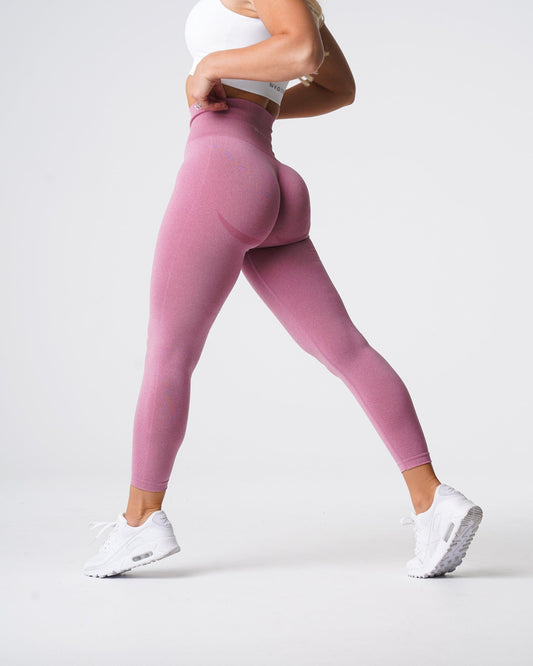 Women Pastel Pink Curve Seamless Leggings | NVGTN