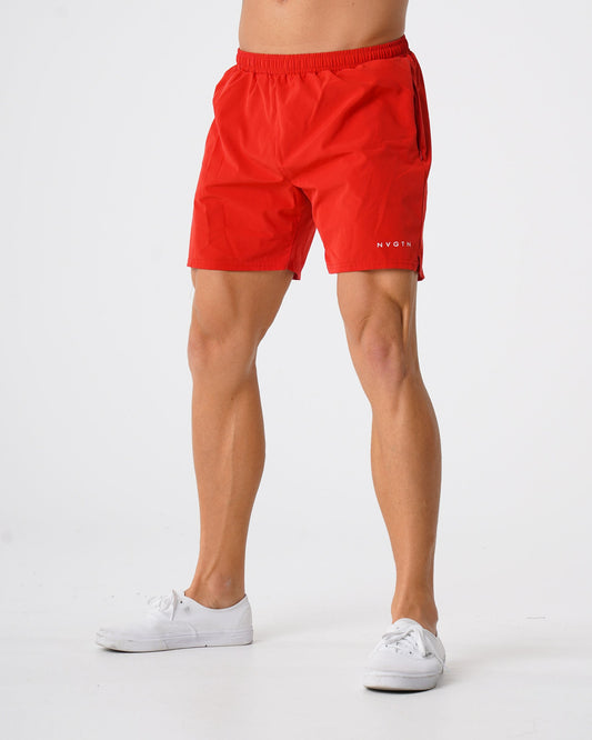 Men Red Flex Shorts | NVGTN