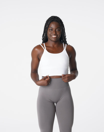 Women White Poise Bra Top | NVGTN
