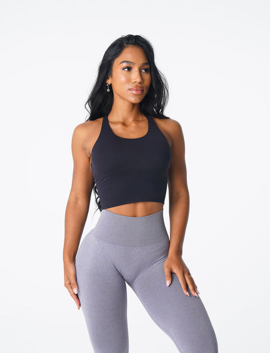Women Black Matrix Bra Top | NVGTN