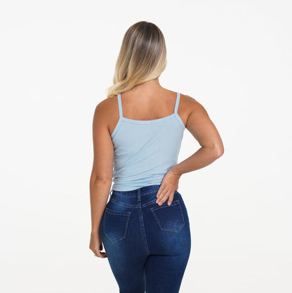 Women Light Blue Tie It Up Tank | NVGTN