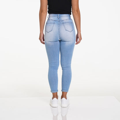 Women Navishape Light Wash Ripped Jeans | NVGTN
