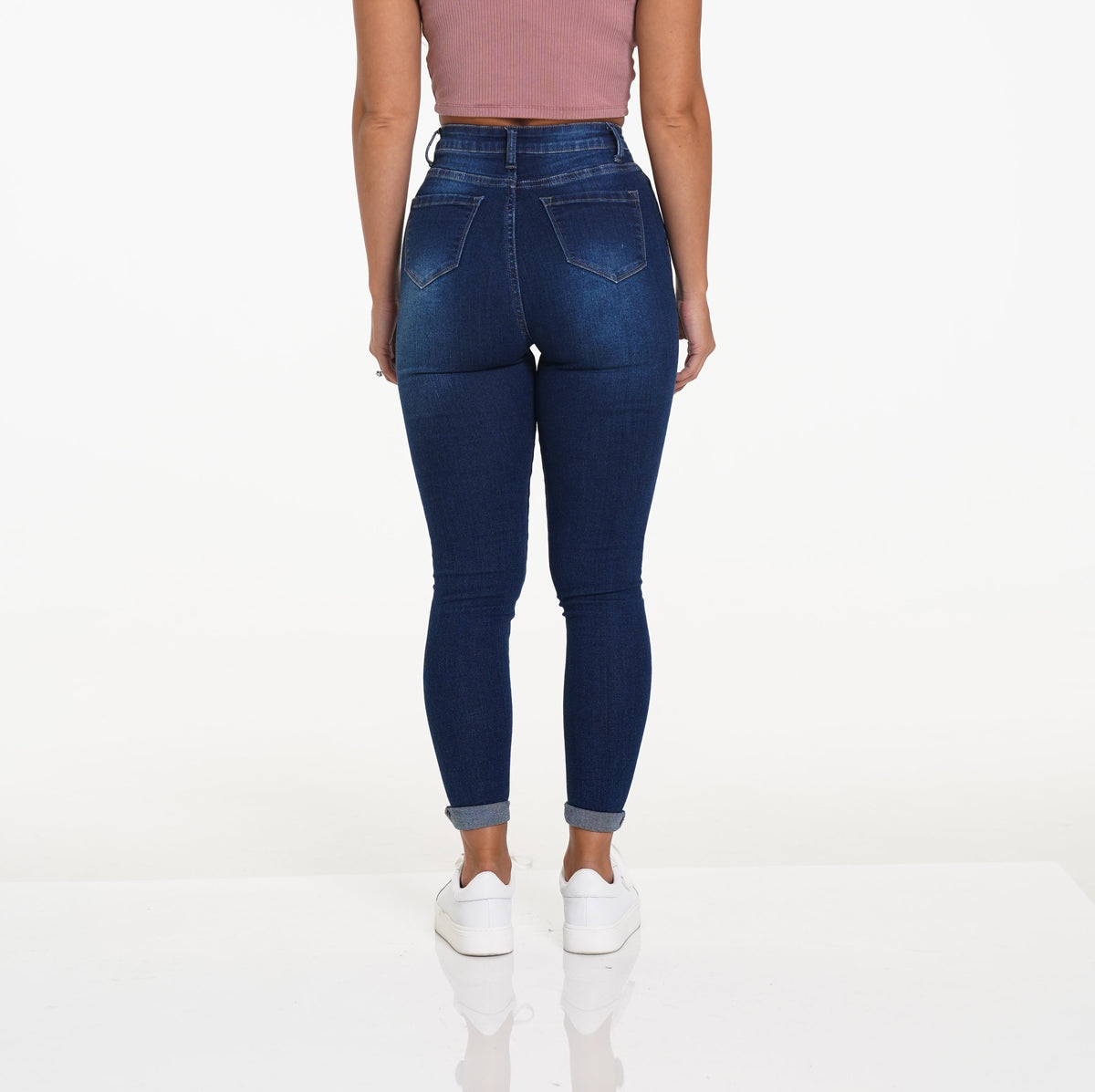 Women Navishape Dark Wash Jeans | NVGTN