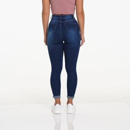 Women Navishape Dark Wash Jeans | NVGTN