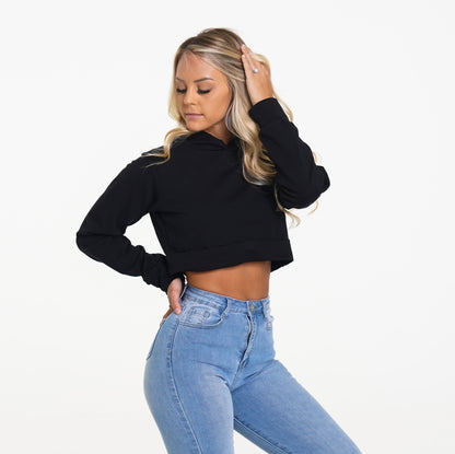 Women Black Kick Back Hoodie | NVGTN