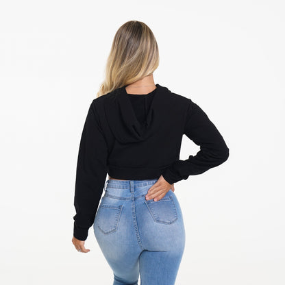 Women Black Kick Back Hoodie | NVGTN