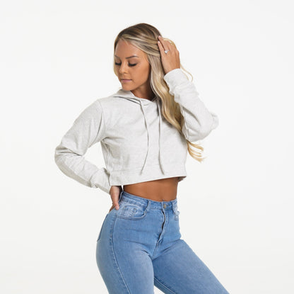 Women Light Grey Kick Back Hoodie | NVGTN