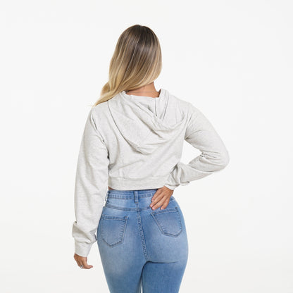 Women Light Grey Kick Back Hoodie | NVGTN