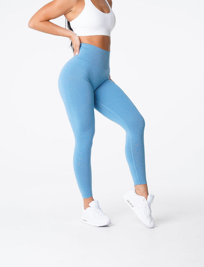 Women Sky Blue NV Seamless Leggings | NVGTN