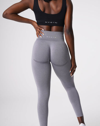 Women Grey Curve Seamless Leggings | NVGTN