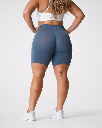 Women Slate Blue Pro Seamless Shorts | NVGTN