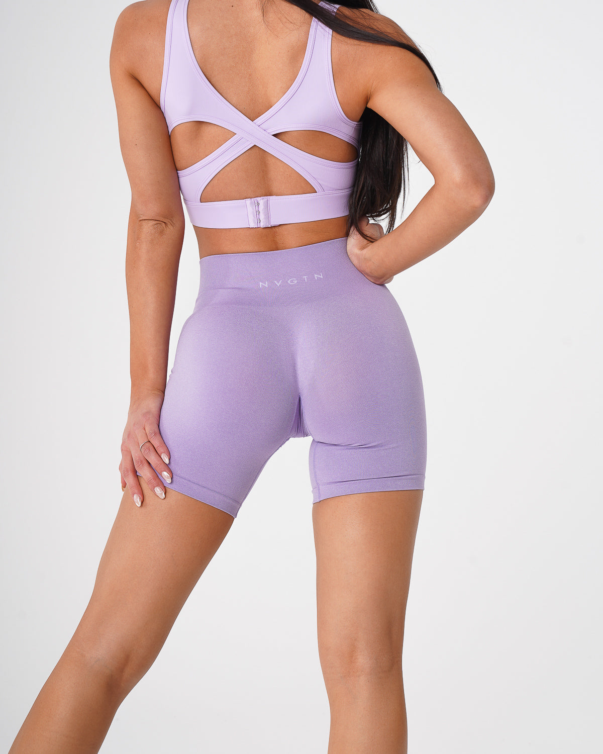 Women Lilac Pro Seamless Shorts | NVGTN