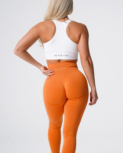 Women Burnt Orange Contour Seamless Leggings | NVGTN