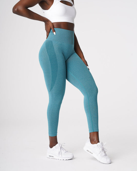 Women Teal Contour Seamless Leggings | NVGTN