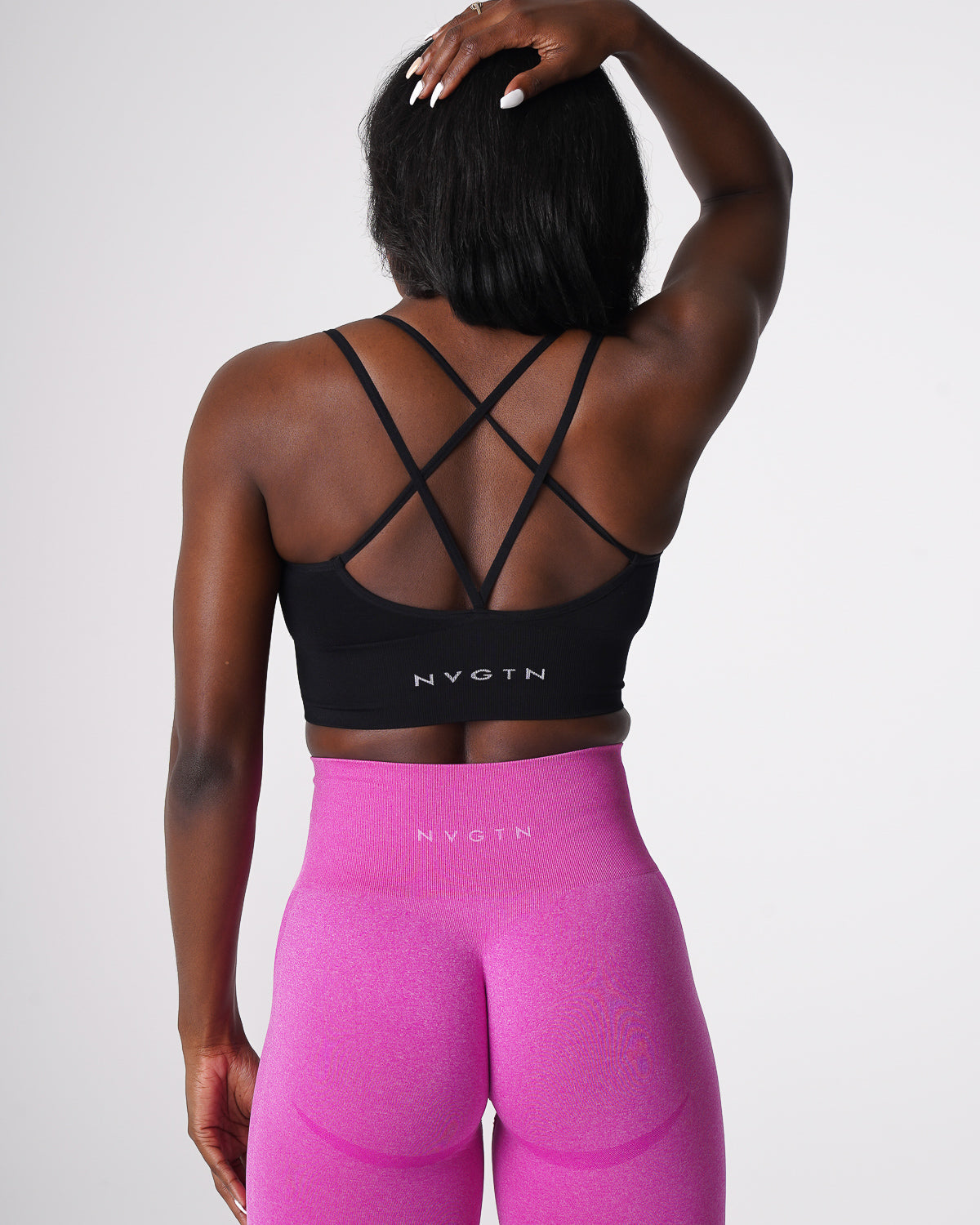 Women Black Flourish Seamless Bra | NVGTN