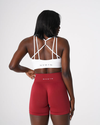 Women White Galaxy Ribbed Seamless Bra | NVGTN