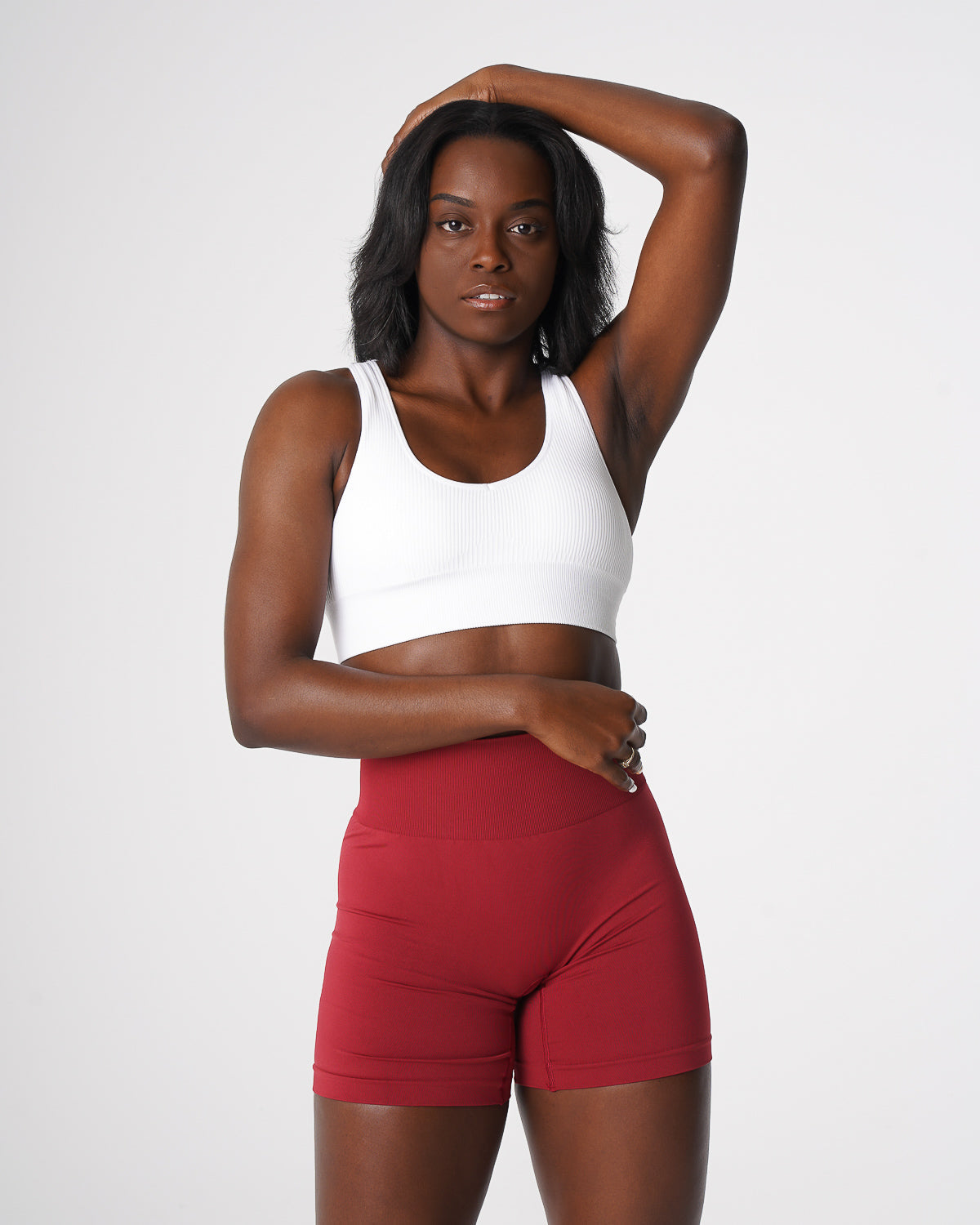Women White Galaxy Ribbed Seamless Bra | NVGTN