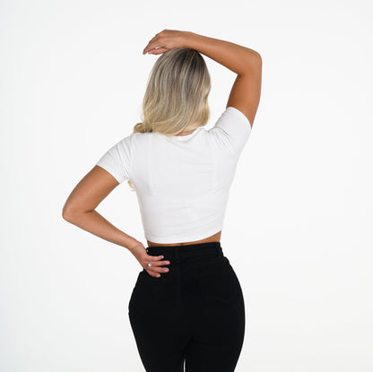 Women White Back To Basics Tee | NVGTN