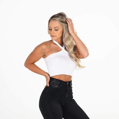 Women White First Date Crop | NVGTN