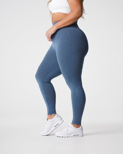 Women Slate Blue NV Seamless Leggings | NVGTN