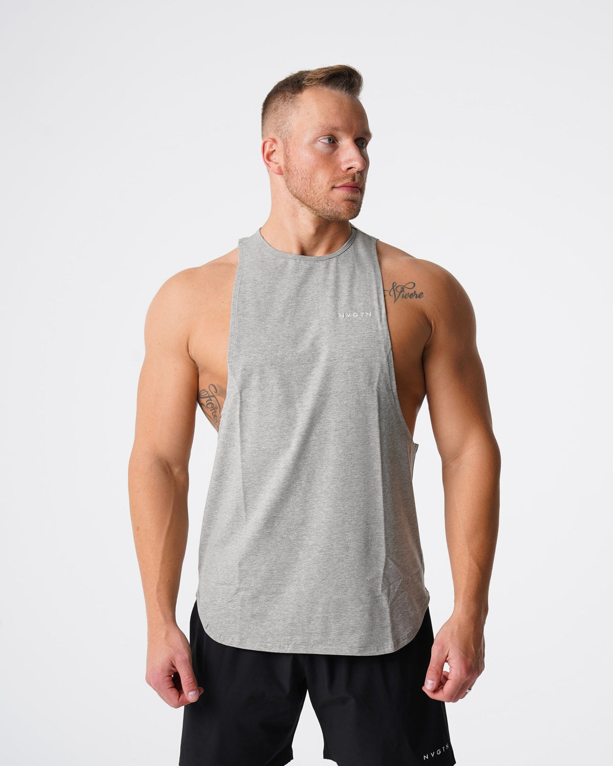 Men Grey Pulse Edge Tank | NVGTN