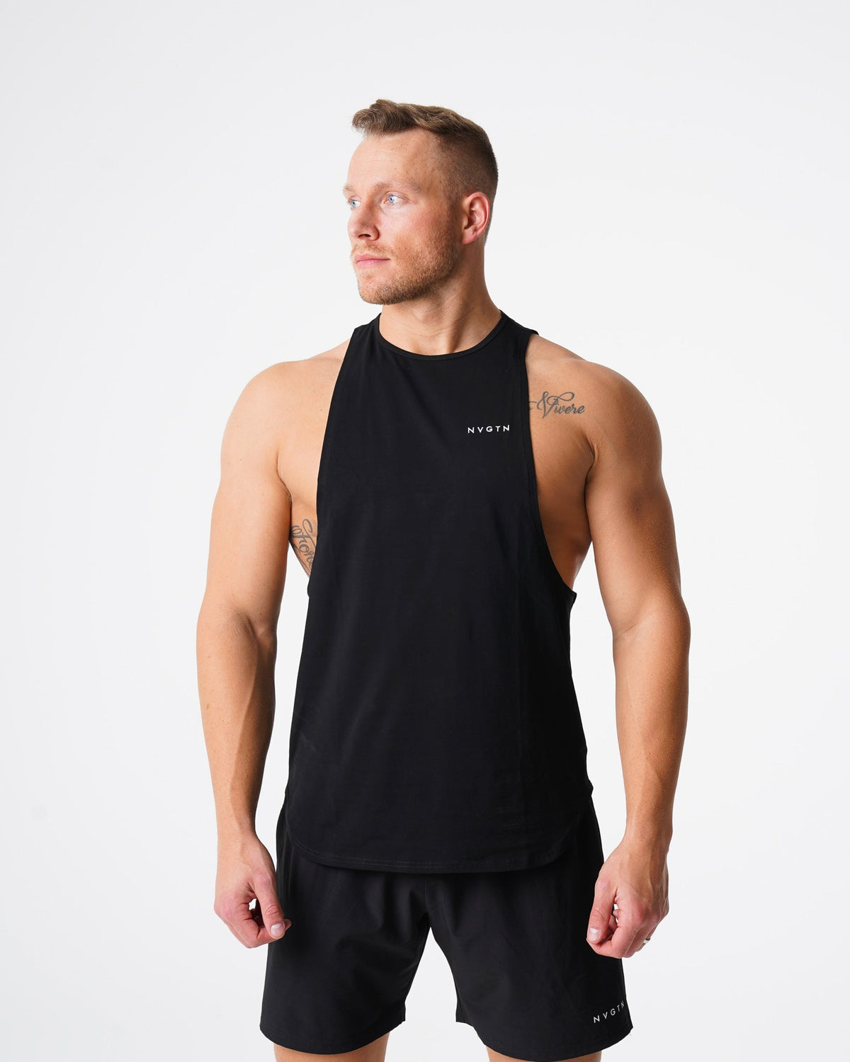 Men Black Pulse Edge Tank | NVGTN