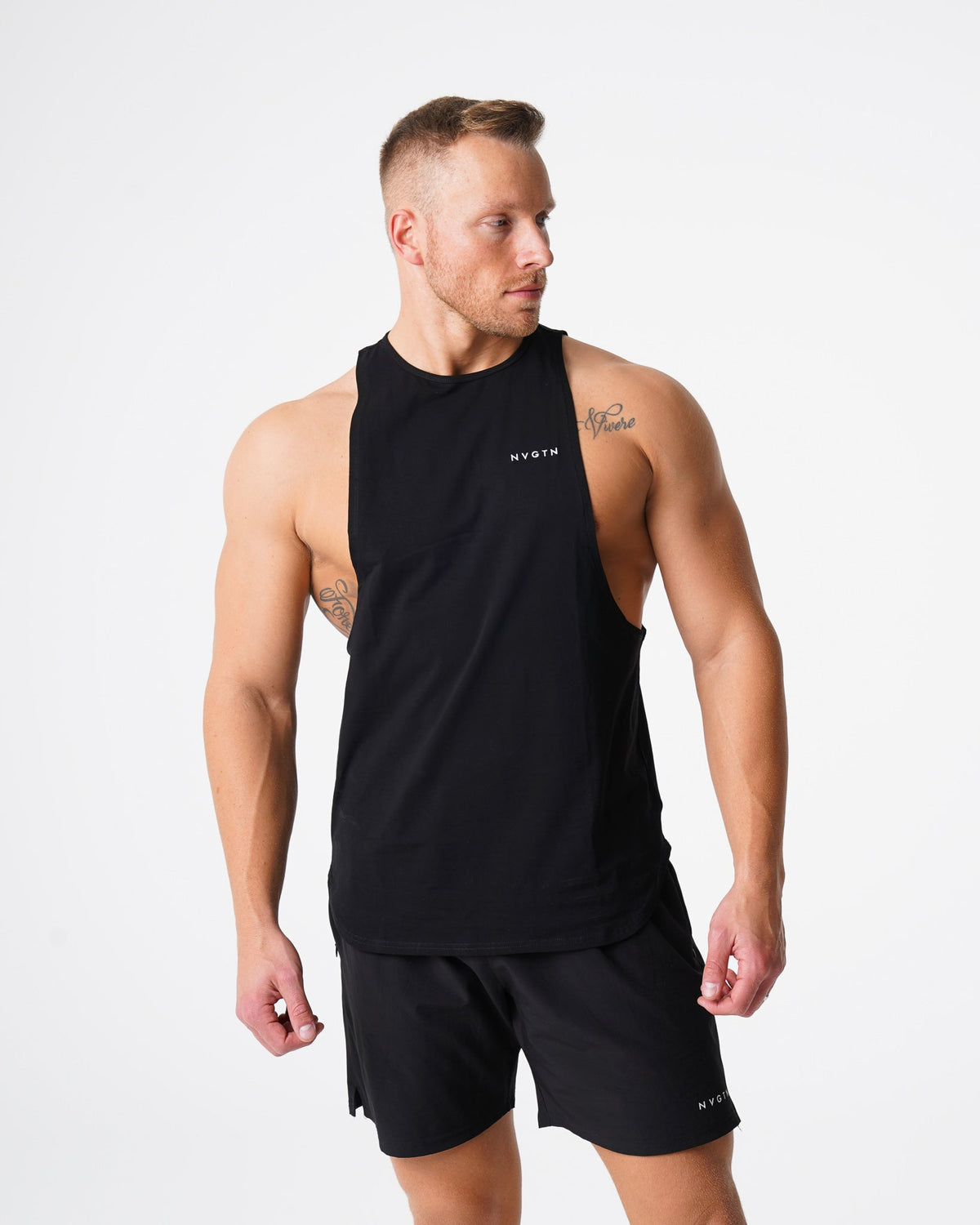 Men Black Pulse Edge Tank | NVGTN