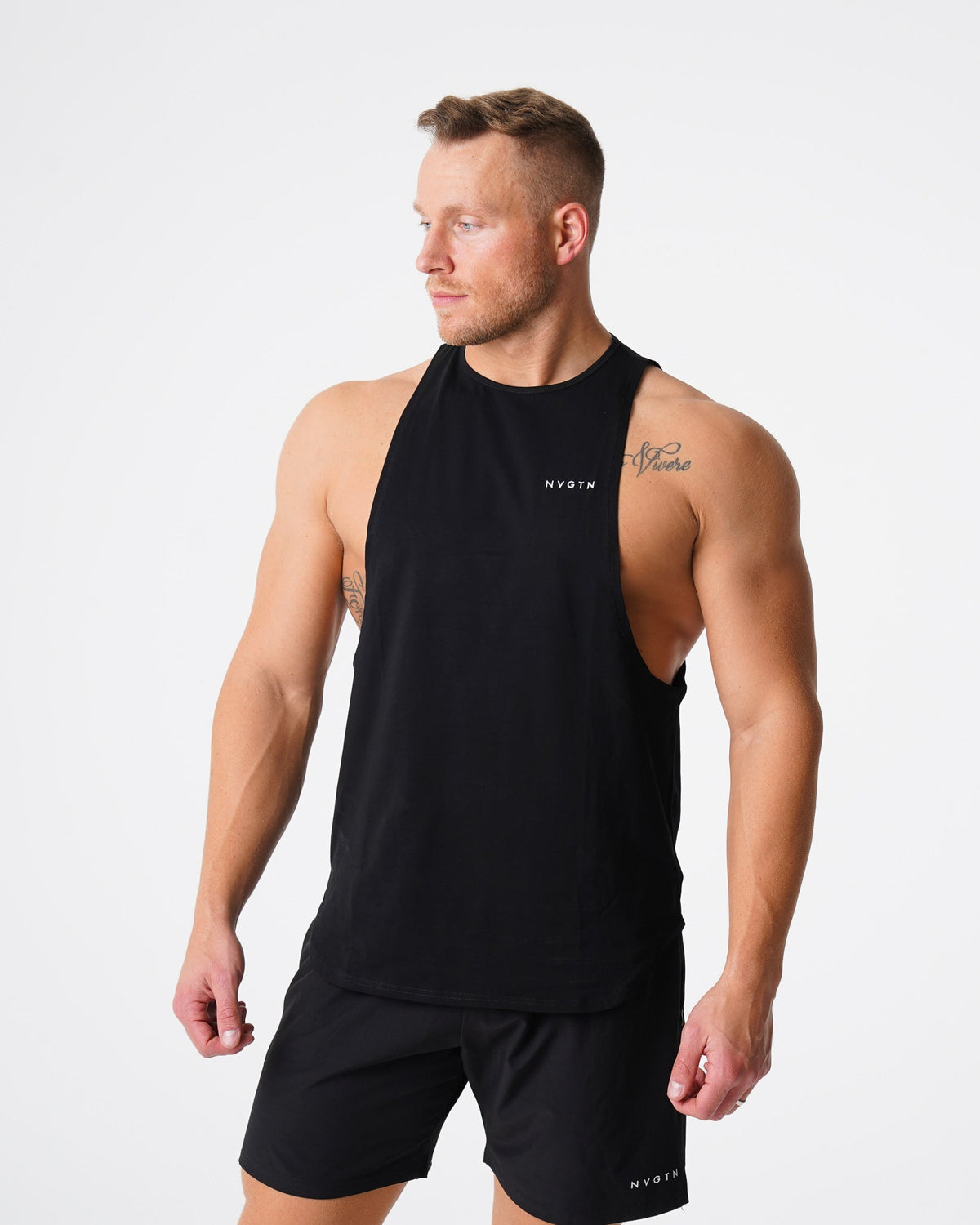 Men Black Pulse Edge Tank | NVGTN